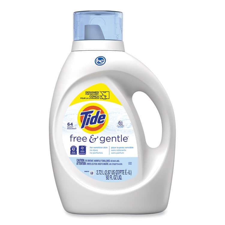 PROCTER & GAMBLE Free and Gentle Liquid Laundry Detergent, HE Compatible, Unscented, 92 oz Bottle (PGC48871)
