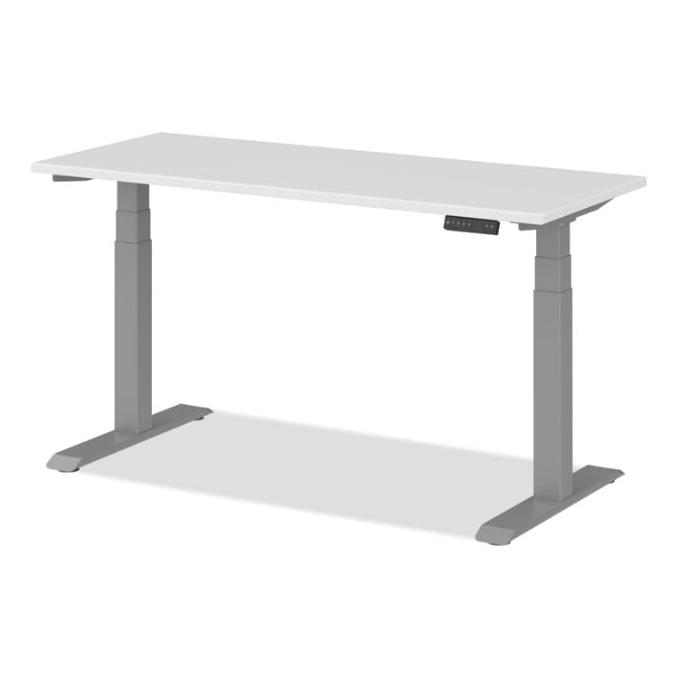 ALERA Alera AdaptivErgo Sit-Stand Three-Stage Electric Height-Adjustable Table with Memory Controls, 60" x 24" x 30" to 49", White (ALEHT3SAGBD) thumbnail 3