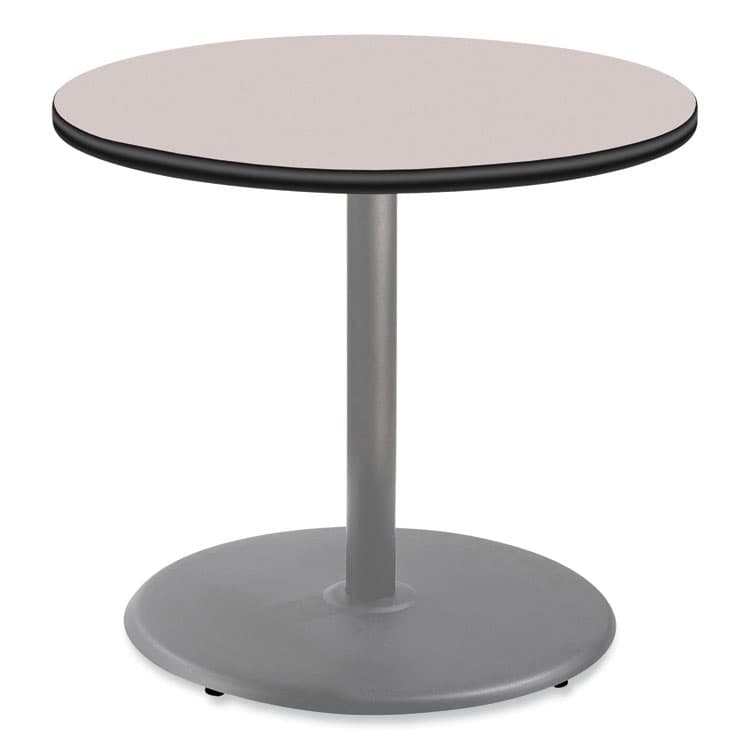 NATIONAL PUBLIC SEATING Cafe Table, 36" Diameter x 30h, Round Top/Base, Gray Nebula Top, Gray Base (NPSCG13636RD1GY)