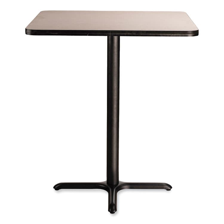 NATIONAL PUBLIC SEATING Cafe Table, 36w x 36d x 30h, Square Top/X-Base, Gray Nebula Top, Black Base (NPSCT33636XD1GY) thumbnail 2