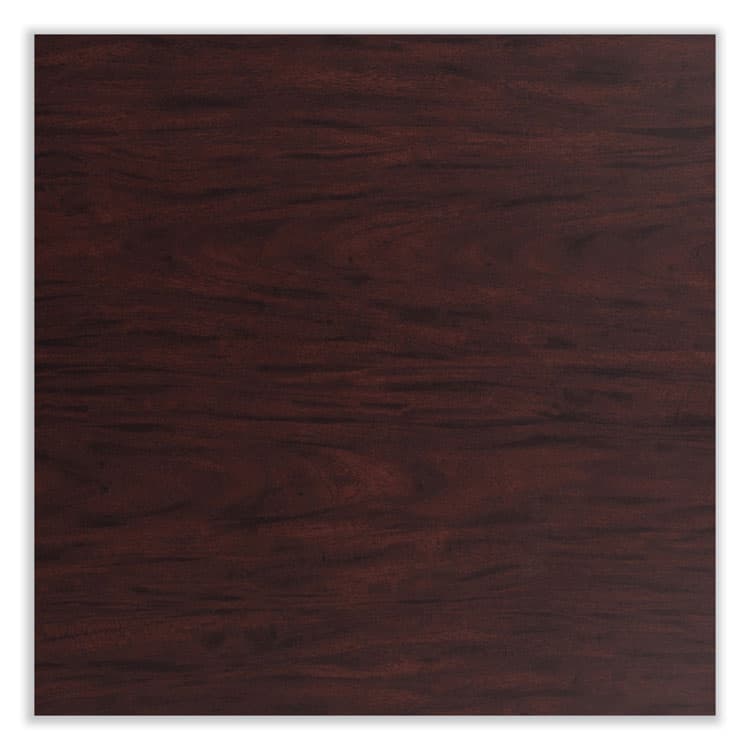 NATIONAL PUBLIC SEATING Cafe Table, 36w x 36d x 30h, Square Top/Round Base, Mahogany Top, Black Base (NPSCT33636RD1MY) thumbnail 4