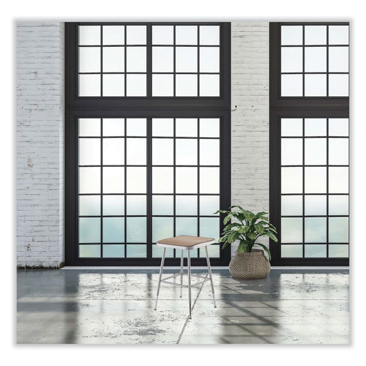 NATIONAL PUBLIC SEATING 6300 Series Height Adjustable HD Square Seat Stool, Backless, Supports Up to 500 lb, 18" to 26" Seat Height, Brown/Gray (NPS6318H) thumbnail 3