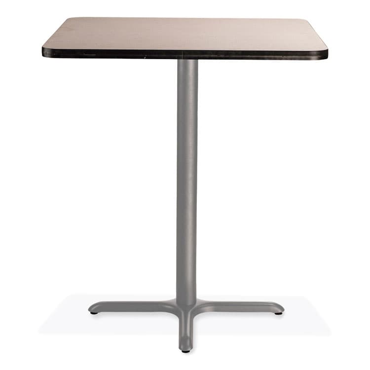 NATIONAL PUBLIC SEATING Cafe Table, 36w x 36d x 42h, Square Top/X-Base, Gray Nebula Top, Gray Base (NPSCG33636XB1GY) thumbnail 2