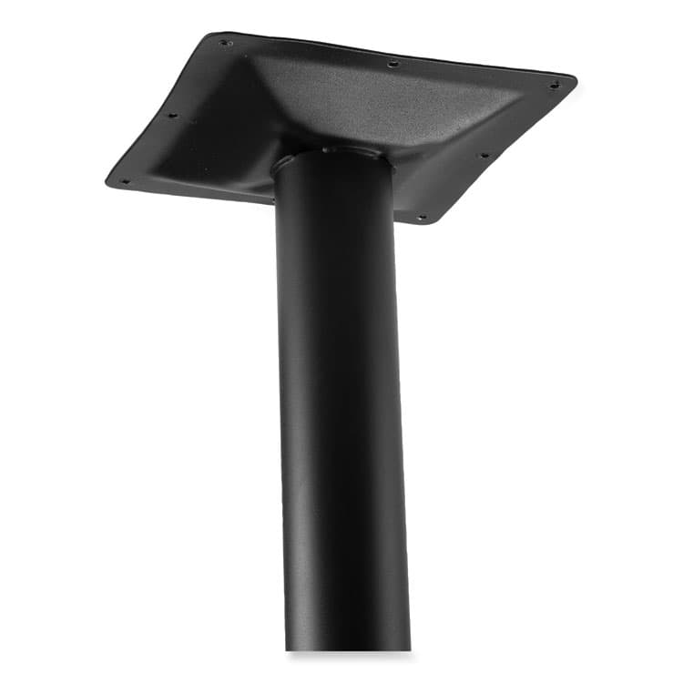 NATIONAL PUBLIC SEATING Cafe Table, 36w x 36d x 42h, Square Top/Round Base, Mahogany Top, Black Base (NPSCT33636RB1MY) thumbnail 3