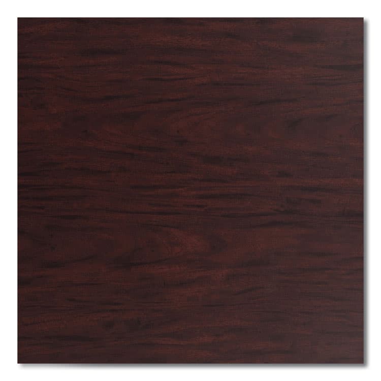 NATIONAL PUBLIC SEATING Cafe Table, 36" Diameter x 30h, Round Top/X-Base, Mahogany Top, Gray Base (NPSCG13636XD1MY) thumbnail 4