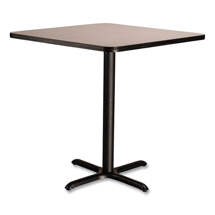 NATIONAL PUBLIC SEATING Cafe Table, 36w x 36d x 36h, Square Top/X-Base, Gray Nebula Top, Black Base (NPSCT33636XC1GY) thumbnail 3