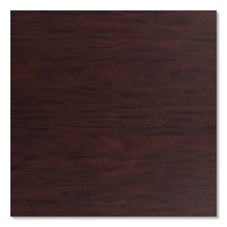 NATIONAL PUBLIC SEATING Cafe Table, 36w x 36d x 30h, Square Top/Round Base, Mahogany Top, Gray Base (NPSCG33636RD1MY) thumbnail 4