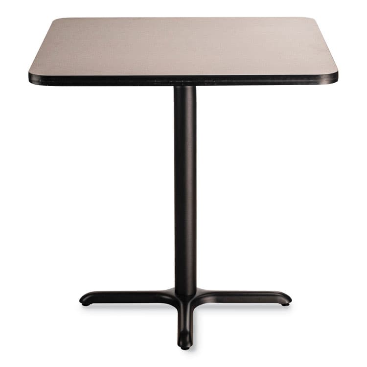 NATIONAL PUBLIC SEATING Cafe Table, 36w x 36d x 36h, Square Top/X-Base, Gray Nebula Top, Black Base (NPSCT33636XC1GY) thumbnail 2