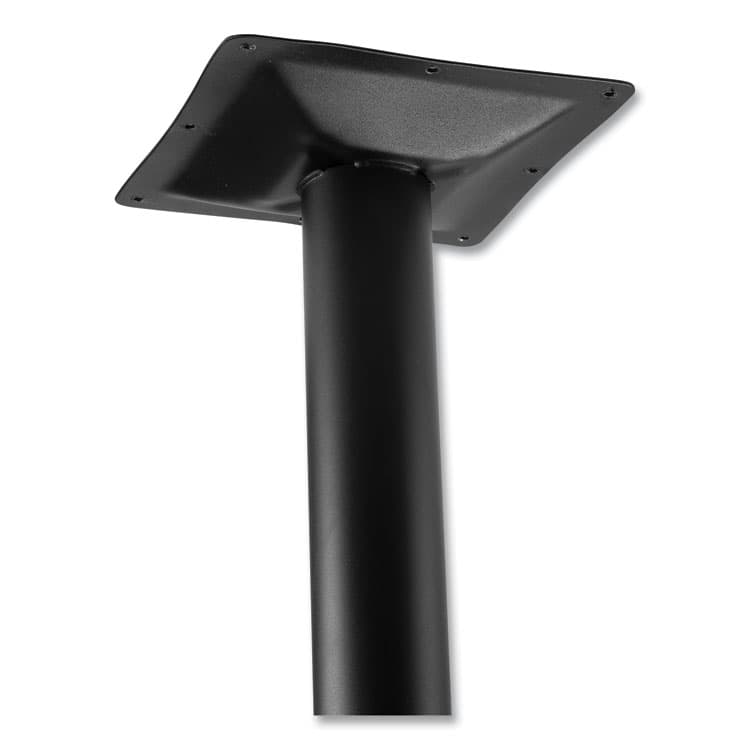 NATIONAL PUBLIC SEATING Cafe Table, 36" Diameter x 36h, Round Top/Base, Gray Neubula Top, Black Base (NPSCT13636RC1GY) thumbnail 2