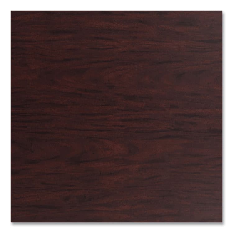 NATIONAL PUBLIC SEATING Cafe Table, 36w x 36d x 42h, Square Top/Round Base, Mahogany Top, Gray Base (NPSCG33636RB1MY) thumbnail 4