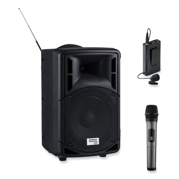 NATIONAL PUBLIC SEATING Wireless PA System with Wireless Tie Clip Microphone, 40 W, Black (NPSPRA8000PRA86) thumbnail 4