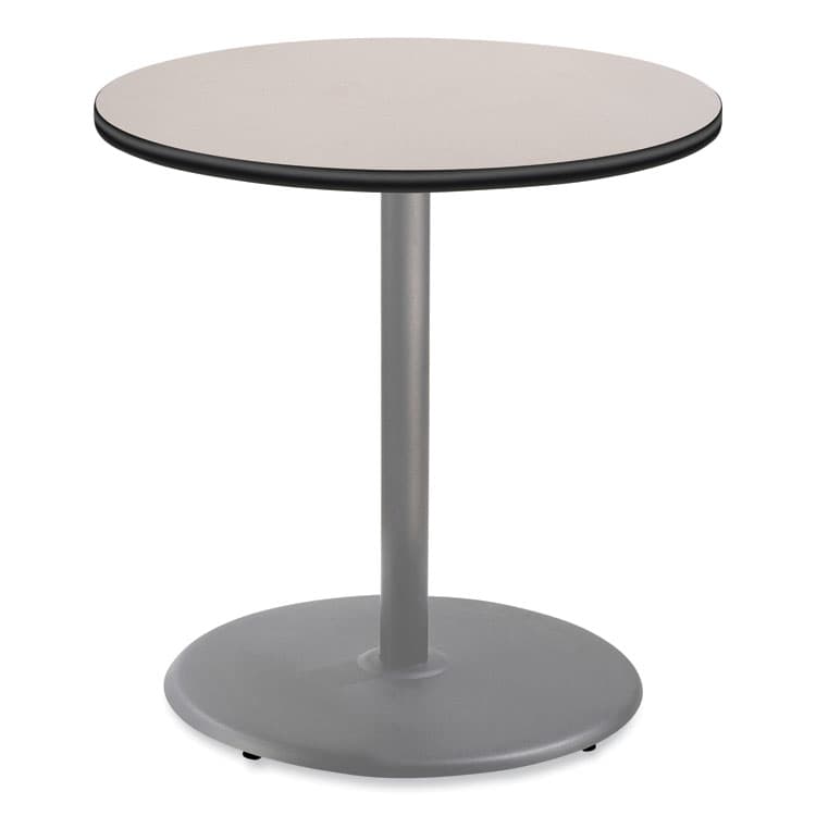 NATIONAL PUBLIC SEATING Cafe Table, 36" Diameter x 36h, Round Top/Base, Gray Nebula Top, Gray Base (NPSCG13636RC1GY)
