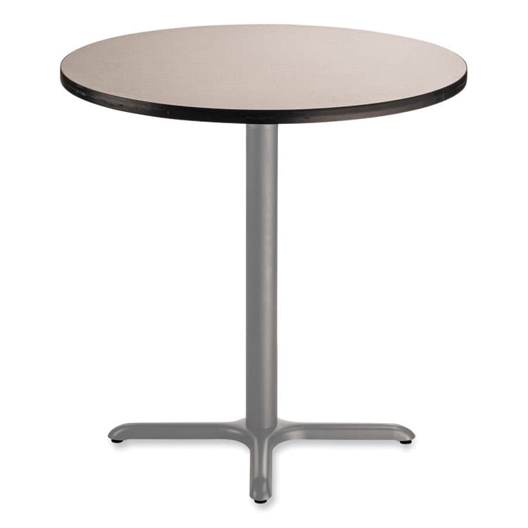 NATIONAL PUBLIC SEATING Cafe Table, 36" Diameter x 36h, Round Top/X-Base, Gray Nebula Top, Gray Base (NPSCG13636XC1GY) thumbnail 2
