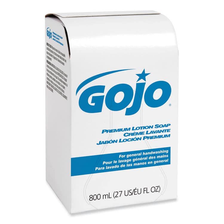 GO-JO INDUSTRIES Premium Lotion Soap Refill, Waterfall Scent, 800 mL, 12/Carton (GOJ910612CT)
