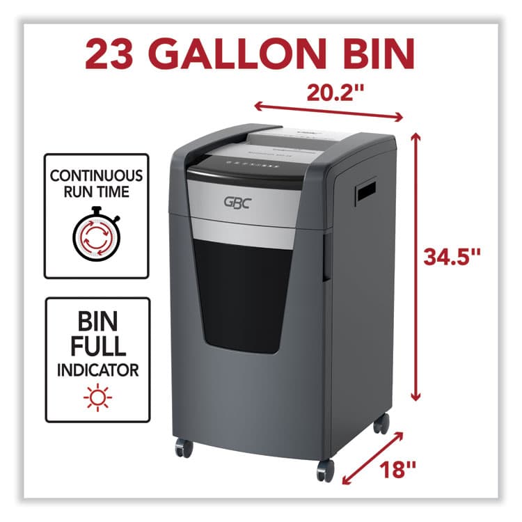 ACCO BRANDS, . Momentum X22-23 Micro-Cut P-4 Anti-Jam Shredder, 22 Manual Sheet Capacity (GBCWSM177004) thumbnail 4