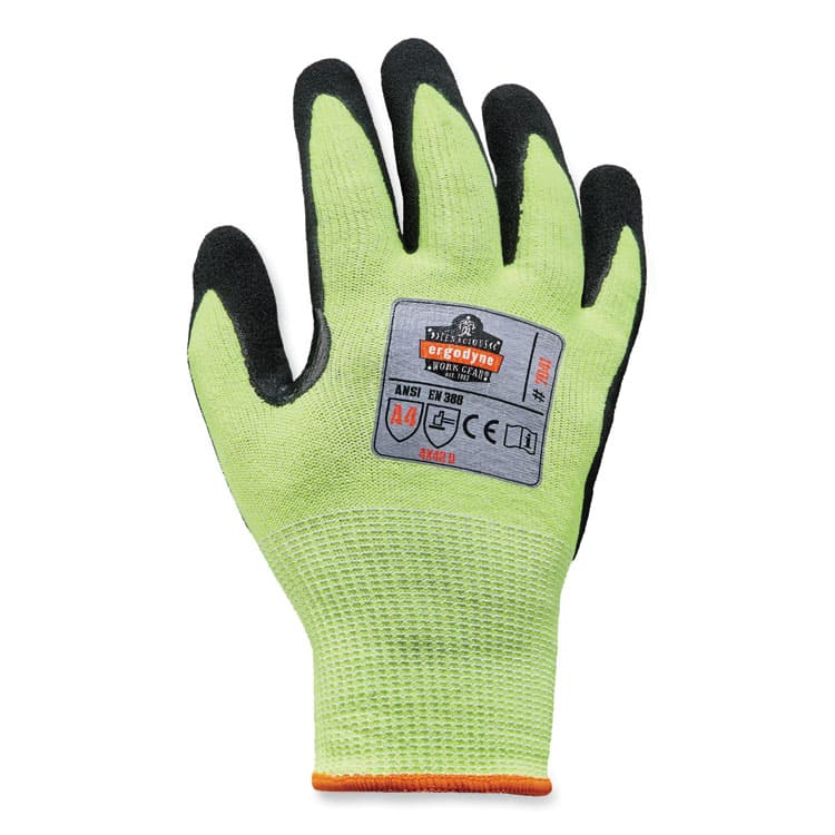 ERGODYNE CORPORATION ProFlex 7041-CASE ANSI A4 Nitrile Coated CR Gloves, EN388: 4X42D, 12" Long, XX-Large, Lime, 144 Pairs/Carton (EGO17826)