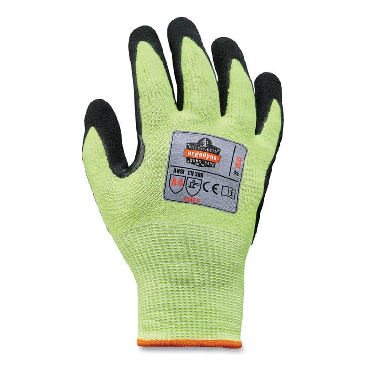 ERGODYNE CORPORATION ProFlex 7041 ANSI A4 Nitrile-Coated CR Gloves, EN388: 4X42D, 10" Long, Medium, Lime, Pair (EGO17813)