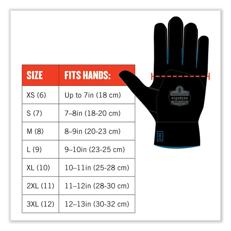 ERGODYNE CORPORATION ProFlex 7551 ANSI A5 Coated Waterproof CR Gloves, EN388: 4X43E, 10" Long, Medium, Orange, Pair (EGO17673) thumbnail 2