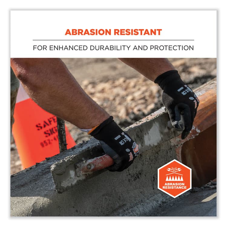 ERGODYNE CORPORATION ProFlex 7001-CASE Nitrile Coated Gloves, EN388: 4121X, 9.25" Long, X-Large, Black, 144 Pairs/Carton (EGO17855) thumbnail 2