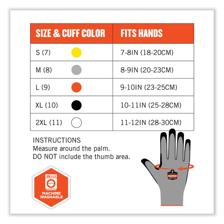 ERGODYNE CORPORATION ProFlex 7031 ANSI A3 Nitrile-Coated CR Gloves, EN388: 4X42C, 9.5" Long, Medium, Gray, Pair (EGO17983) thumbnail 2