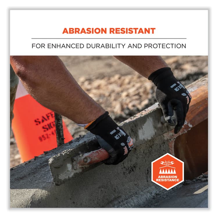 ERGODYNE CORPORATION ProFlex 7001 Nitrile-Coated Gloves, EN388: 4121X, 8.25" Long, Small, Black, Pair (EGO17952) thumbnail 4