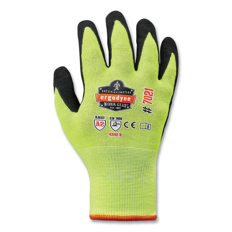ERGODYNE CORPORATION ProFlex 7021 Hi-Vis Nitrile-Coated CR Gloves, EN388: 4342B, 8.75" Long, Medium, Lime, Pair (EGO17963)
