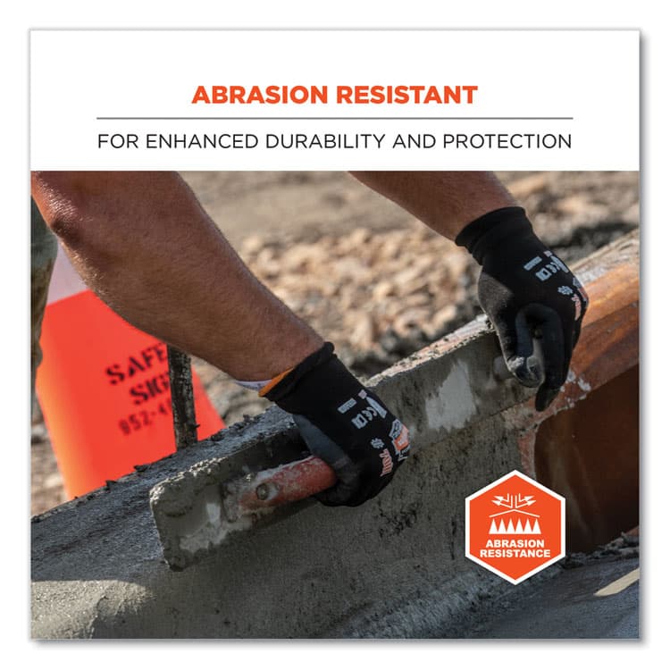 ERGODYNE CORPORATION ProFlex 7001-CASE Nitrile Coated Gloves, EN388: 4121X, 8.5" Long, Medium, Black, 144 Pairs/Carton (EGO17853) thumbnail 4