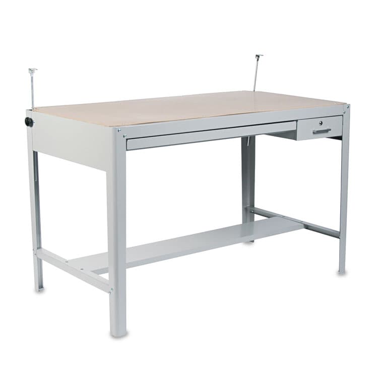 SAFCO PRODUCTS Precision Four-Post Drafting Table Base, 56.5w x 30.5d x 35.5h, Gray (SAF3962GR)