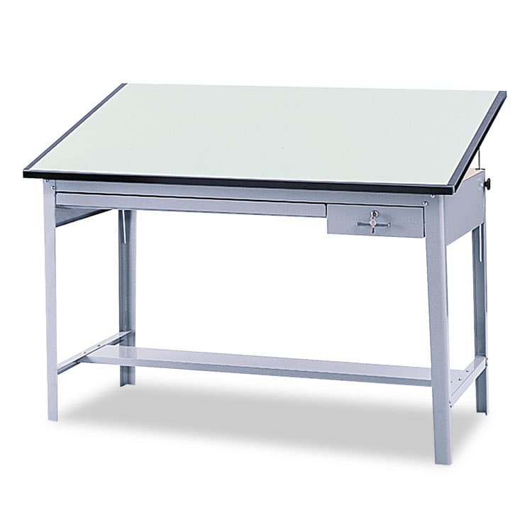 SAFCO PRODUCTS Precision Four-Post Drafting Table Base, 56.5w x 30.5d x 35.5h, Gray (SAF3962GR) thumbnail 2