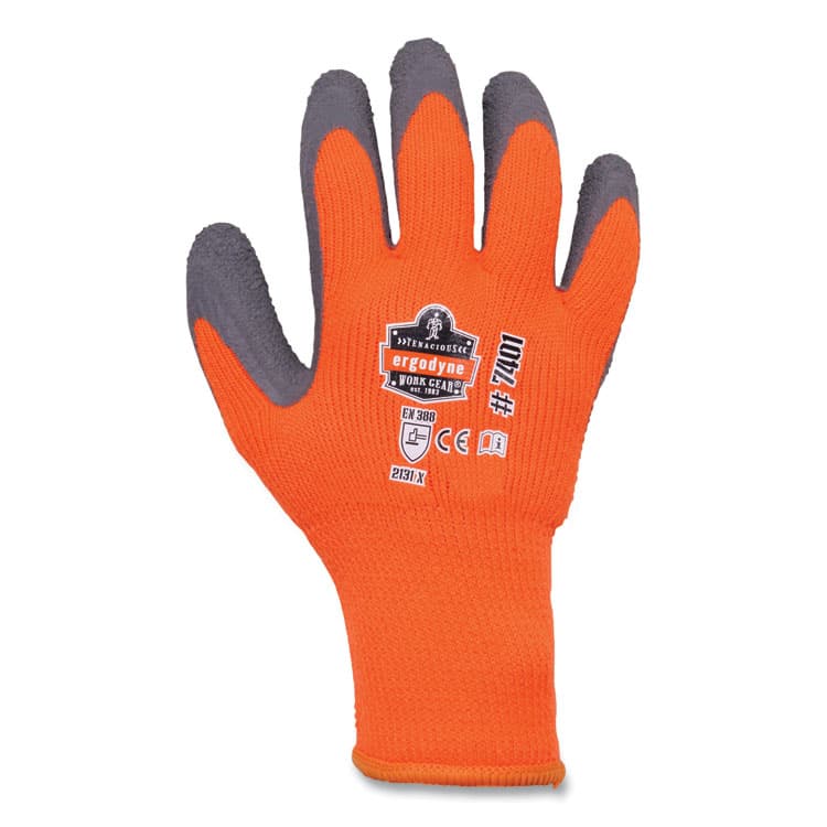 ERGODYNE CORPORATION ProFlex 7401-CASE Coated Lightweight Winter Gloves, EN388: 2131X, 11" Long, X-Large, Orange, 144 Pairs/Carton (EGO17895)