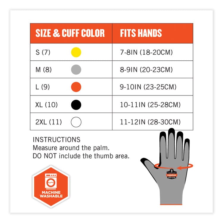ERGODYNE CORPORATION ProFlex 7031-CASE ANSI A3 Nitrile-Coated CR Gloves, EN388: 4X42C, 10.5" Long, XX-Large, Gray, 144 Pairs/Carton (EGO17886) thumbnail 4