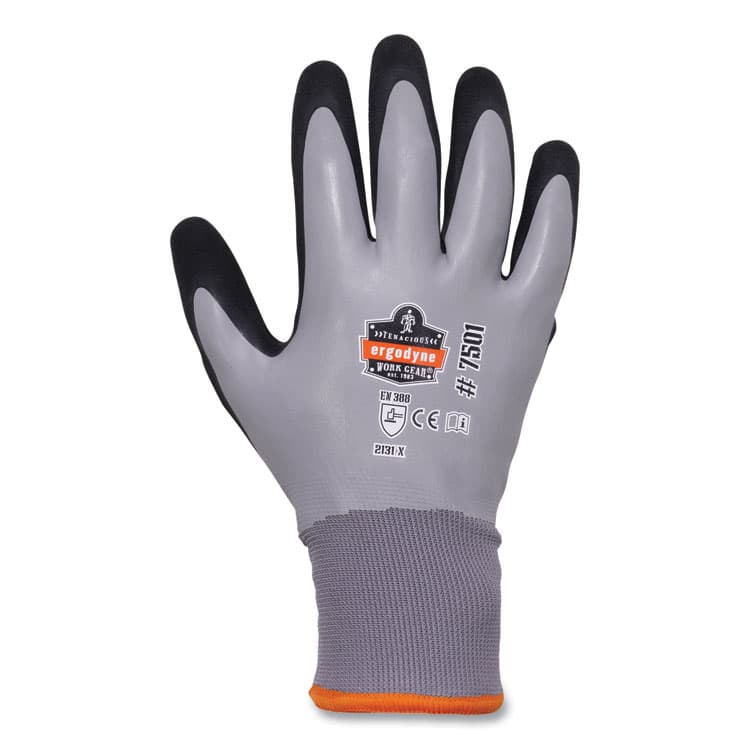 ERGODYNE CORPORATION ProFlex 7501-CASE Coated Waterproof Winter Gloves, EN388: 2131X, 11" Long, XX-Large, Gray, 144 Pairs/Carton (EGO17936)