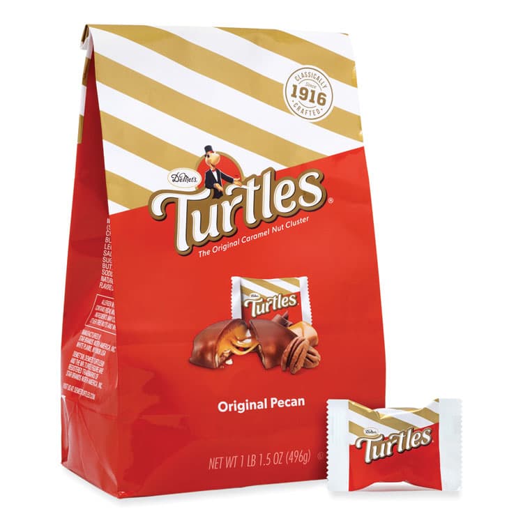 DEMET'S CANDY COMPANY Original Turtle Bites, Original Pecan, 1 lb, 1.5 oz Bag (GRR22002036) thumbnail 2