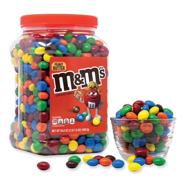 MARS, . Peanut Butter Milk Chocolate Candy Jar, 55 oz Jar (GRR22002034) thumbnail 2