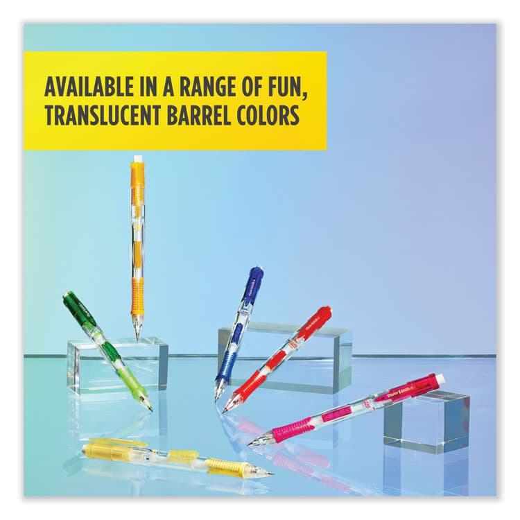 SANFORD Clear Point Mechanical Pencils with Tube of Lead/Erasers, 0.7 mm, HB (#2), Black Lead, Randomly Assorted Barrel Colors, 2/PK (PAP56047PP) thumbnail 2