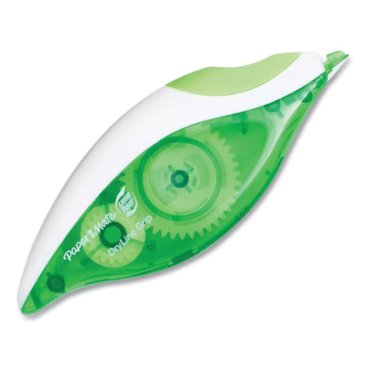 SANFORD DryLine Grip Correction Tape, Non-Refillable, 0.2" x 27.92 ft, White Tape, Translucent Green/White Dispenser (PAP660415K) thumbnail 2