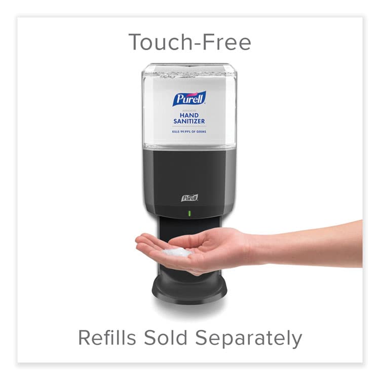 GO-JO INDUSTRIES ES8 Touch Free Hand Sanitizer Dispenser, 1,200 mL, 5.25 x 8.56 x 12.13, Graphite (GOJ772401) thumbnail 2