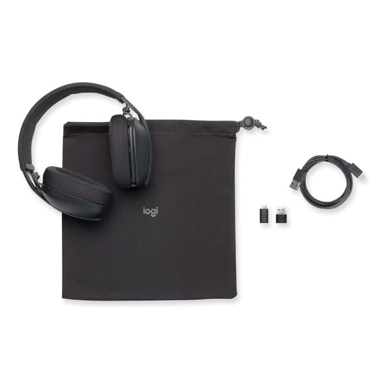 LOGITECH, . Zone Vibe Wireless Binaural Over The Head Headset, Graphite (LOG981001198) thumbnail 4