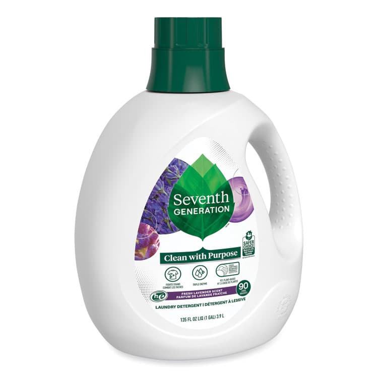 SEVENTH GENERATION Natural Liquid Laundry Detergent, Fresh Lavender, 135 oz Bottle, 4/Carton (SEV45064CT) thumbnail 4