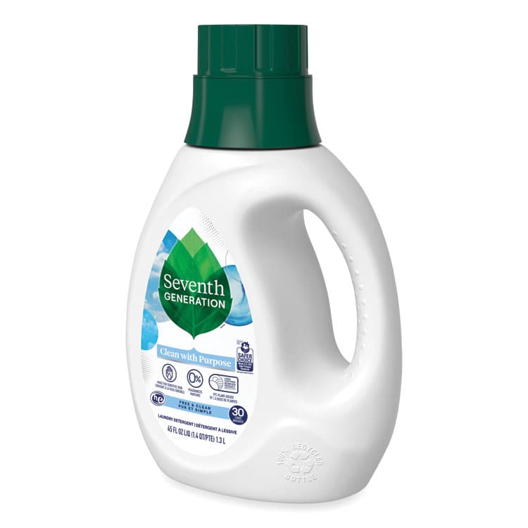 SEVENTH GENERATION Natural Liquid Laundry Detergent, Fragrance Free, 45 oz Bottle, 6/Carton (SEV45066CT) thumbnail 4