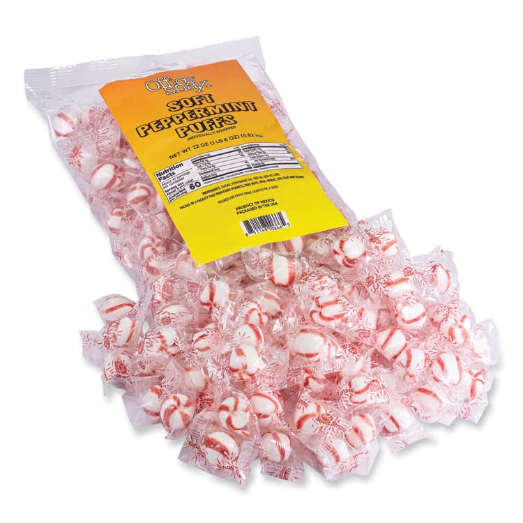 OFFICE SNAX, . Candy Assortments, Soft Peppermint Puffs, 22 oz Bag (OFX00666) thumbnail 3