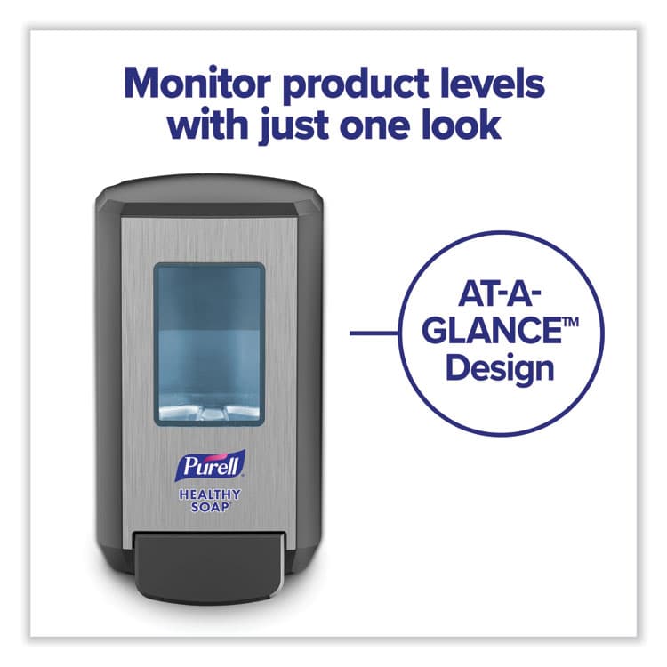 GO-JO INDUSTRIES CS4 Soap Push-Style Dispenser, 1,250 mL, 4.88 x 8.8 x 11.38, Graphite (GOJ513401) thumbnail 4