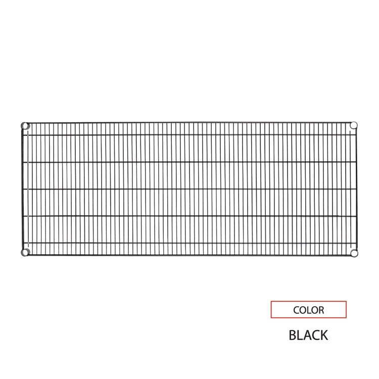 ALERA Industrial Wire Shelving Extra Wire Shelves, 48w x 24d, Black, 2 Shelves/Carton (ALESW584824BL) thumbnail 4