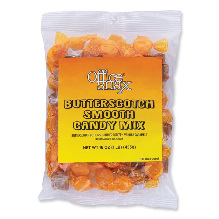 OFFICE SNAX, . Candy Assortments, Butterscotch Smooth Candy Mix, 1 lb Bag (OFX00665)