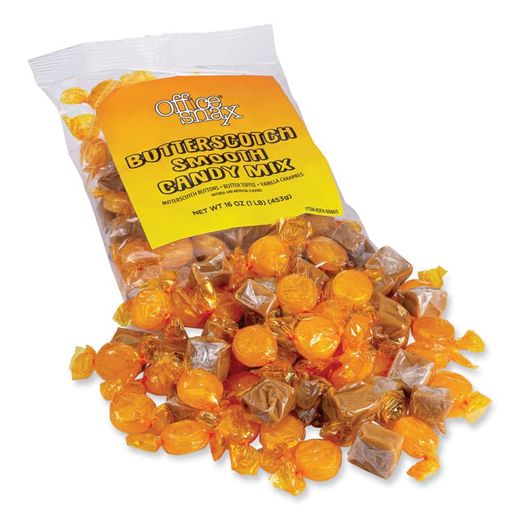 OFFICE SNAX, . Candy Assortments, Butterscotch Smooth Candy Mix, 1 lb Bag (OFX00665) thumbnail 3