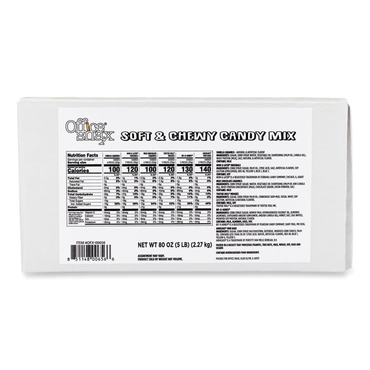 OFFICE SNAX, . Candy Assortments, Soft and Chewy Candy Mix, 5 lb Carton (OFX00656) thumbnail 4