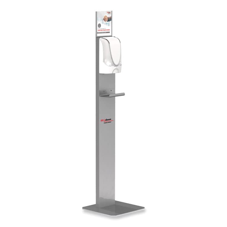 SC JOHNSON Touch-Free Dispenser Stand, 19.29 x 19.2 x 27.9, Silver (SJNTFDISPSTAND)