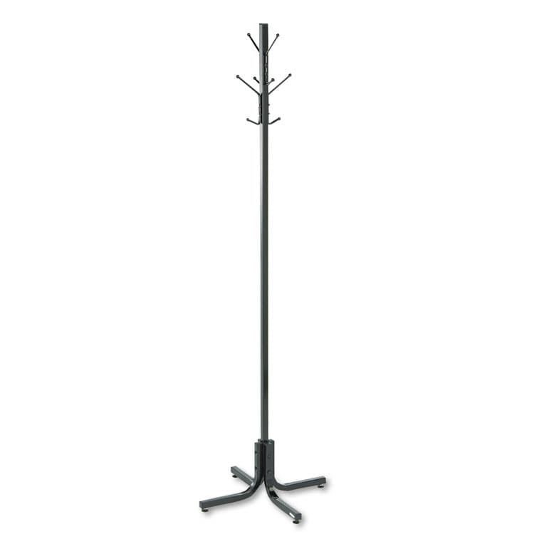 SAFCO PRODUCTS Metal Costumer, Four Ball-Tipped Double-Hooks, 21w x 21d x 70h, Black (SAF4163BL)