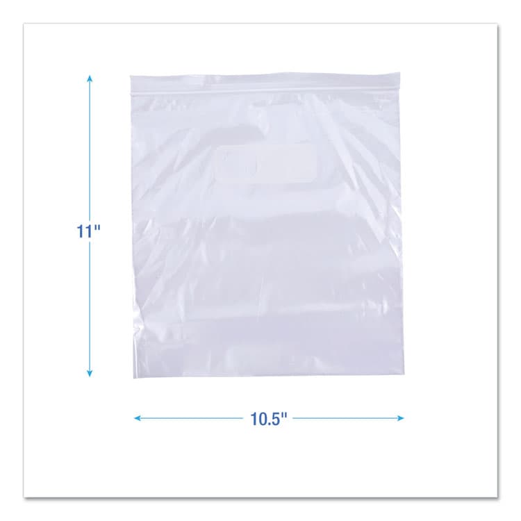 BOARDWALK Reclosable Freezer Storage Bags, 1 gal, 10.5" x 11", Clear, 250/Box (BWK1GALFZRBAG) thumbnail 2