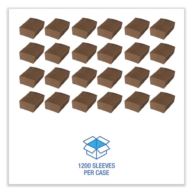 BOARDWALK Cup Sleeves, Fits 10 oz to 20 oz Hot Cups, Kraft, 1,200/Carton (BWK1020SLEEVE) thumbnail 2